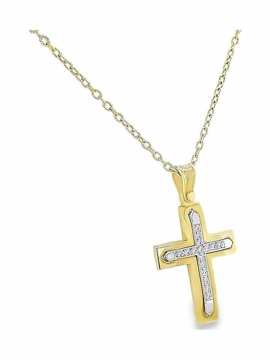 Xryseio Women's Gold Cross 14K