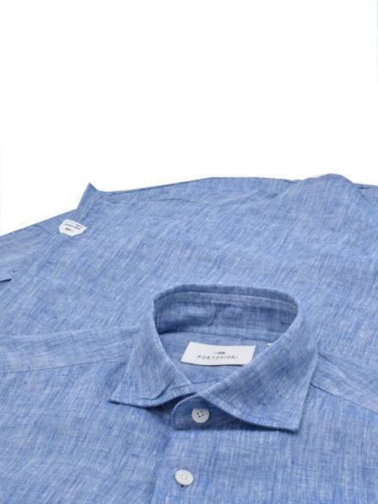 Geranio-933 Men's Shirt Linen Indigo