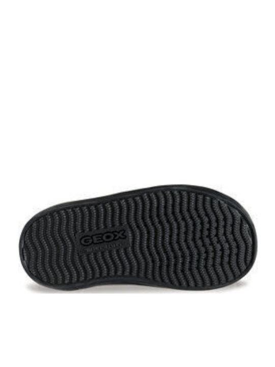 B Gisli Leather Kids Boots with Velcro Black