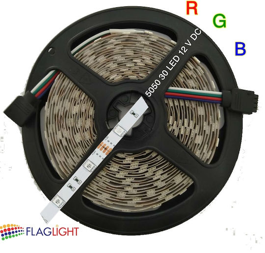 Bandă LED 220V RGB Lumină 2x5m Tip SMD5050 cu Sursă de alimentare