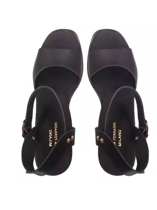 Laura Ferragni Leather Women's Sandals Black