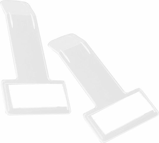 Set 2 Car Parking Ticket Holders Zola Plastic 7.4x3.95x0.1 Cm White