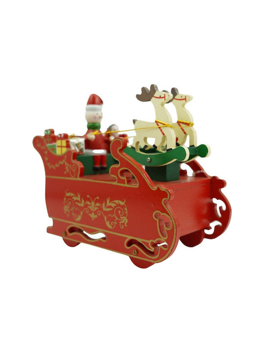 Ornament suspendat Sanie Din lemn Roșu 18.5x16buc
