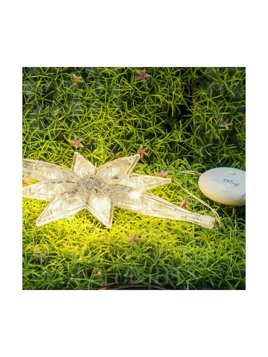 Ornament suspendat Fulgi de zăpadă Plastic Auriu cu lumină LED