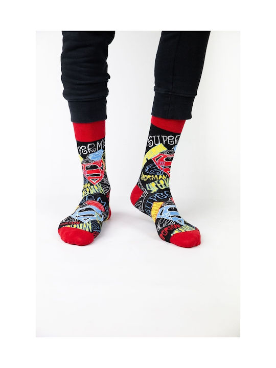 Warner Bros Superman Logos Bărbați Șosete Multicolor 4Pachet