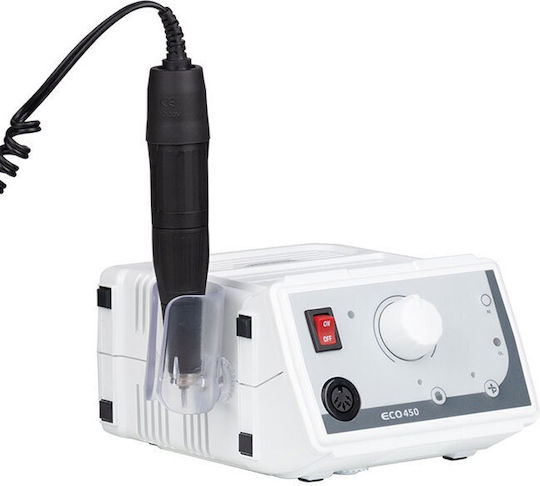 Marathon Eco 450 Τροχός Νυχιών Ρεύματος 60W Κόκκινος 40000 Στροφών με Πεντάλ
