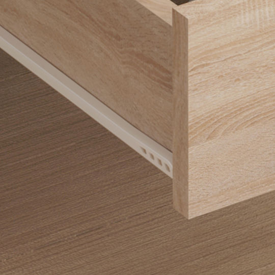 Bedside Table Dinkl Wooden Beige 29.7x29.7x45cm