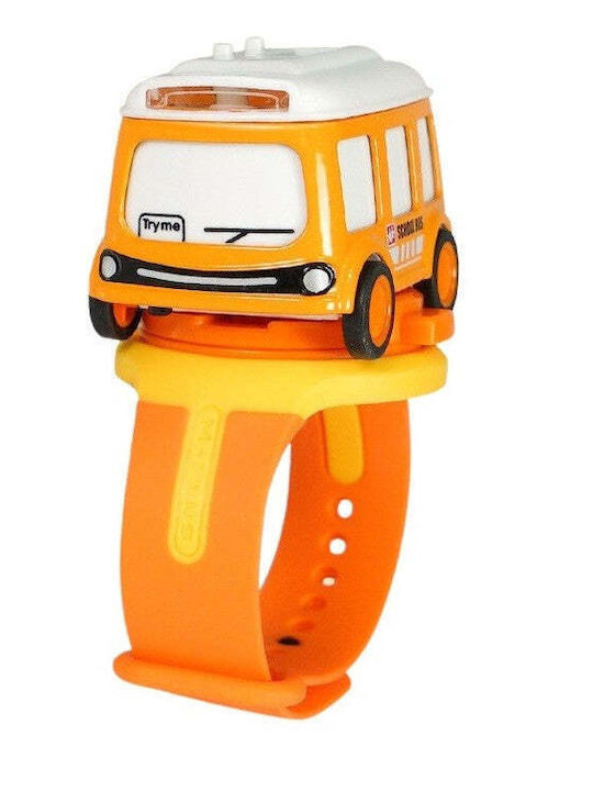 Παιδικό Ψηφιακό Ρολόι Bus-clock Πορτοκαλί