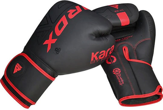 RDX Boxhandschuhe aus Synthetikleder für Kampf Rot
