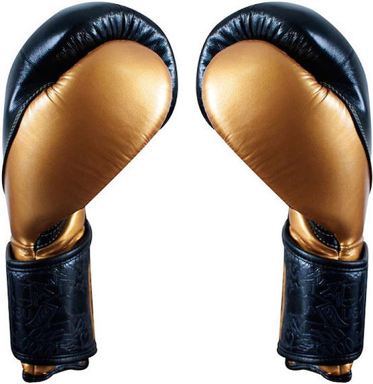 Cleto Reyes High Precision Γάντια Πυγμαχίας Δερμάτινα για Αγώνα Μαύρα