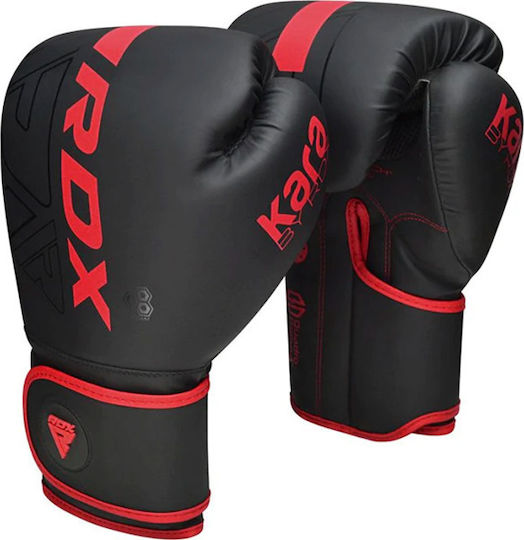 RDX Boxhandschuhe aus Synthetikleder für Kampf Rot