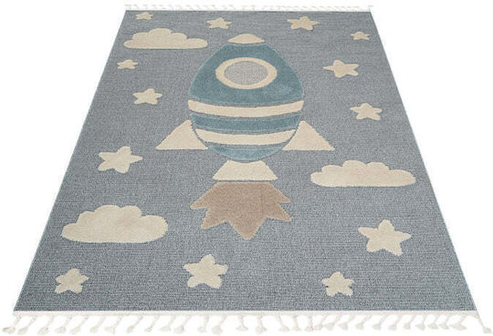 Klonaras Kinder Teppich Blau 160x230cm Klonaras Kinder Teppich Blau 160x230cm
