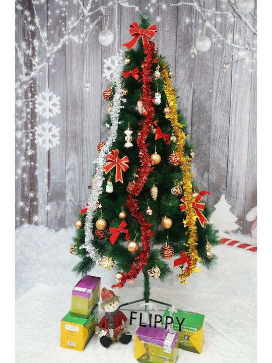 Weihnachtliche Girlande Plastik Rot 200x5cm 1Stück
