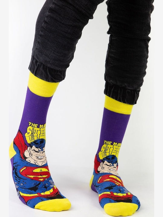 Warner Bros Superman II Bărbați Șosete Multicolor 4Pachet