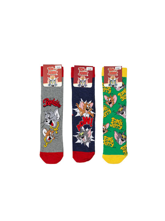 Warner Bros Tom & Jerry Femei Șosete Multicolor 3Pachet Warner Bros Tom & Jerry Femei Șosete Multicolor 3Pachet