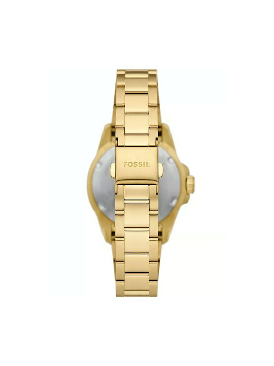 Fossil Uhr mit Gold Metallarmband