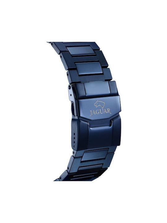 Jaguar Watch Battery with Blue Metal Bracelet