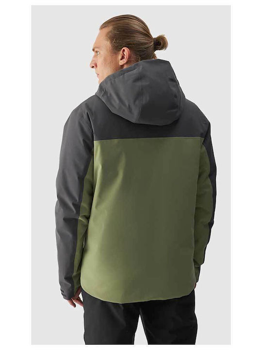 4F Herren Jacke Lässig Khaki