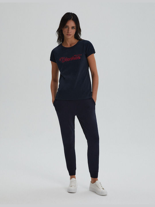 Diverse System Damen T-Shirt Navy