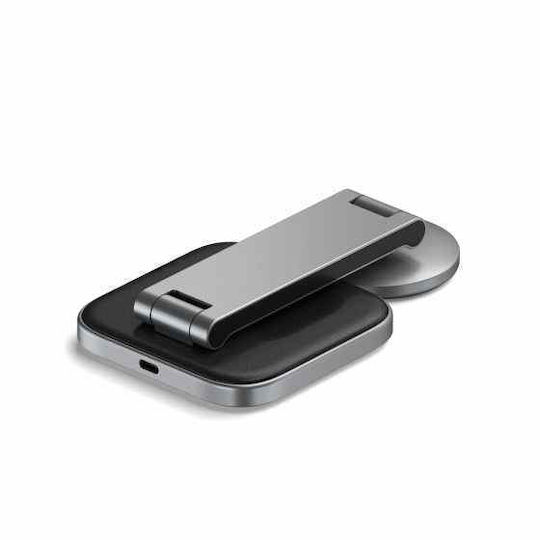 Satechi Ασύρματος Φορτιστής Qi2 15W Γκρι (2-in-1 Foldable)