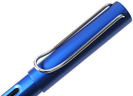 Lamy Al Star Schreibfeder Fein Blau aus Aluminium mit Rot Tinte