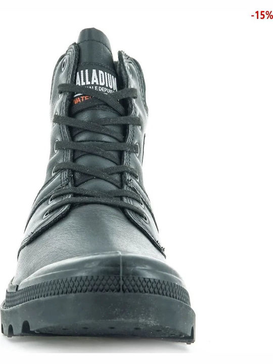 Leder Stiefeletten Damen Schwarz
