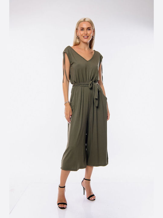 Damen Einteiler Anzug Khaki