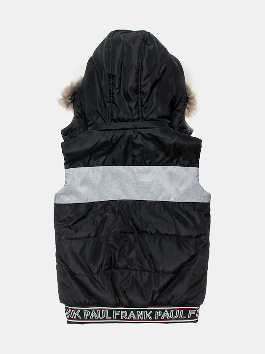 Kids' Casual Jacket Sleeveless with Hood Black