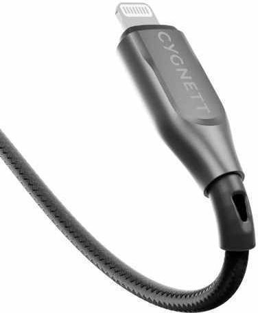 Cygnett Braided USB 2.0 Cablu USB-C bărbătesc - USB-C 30W Negru 0.5m (CY-CY4666PCCCL)