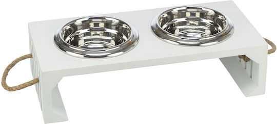 Set de boluri Trixie Be Nordic MDF & oțel inoxidabil 2 x 0,4L/ø14cm Dimensiuni 38x18x10cm