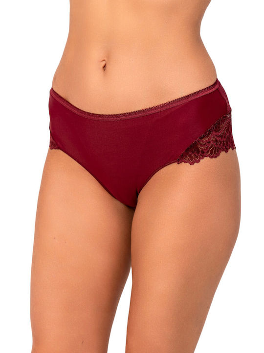 Avangard Damen Brasilien mit Spitze Bordeaux