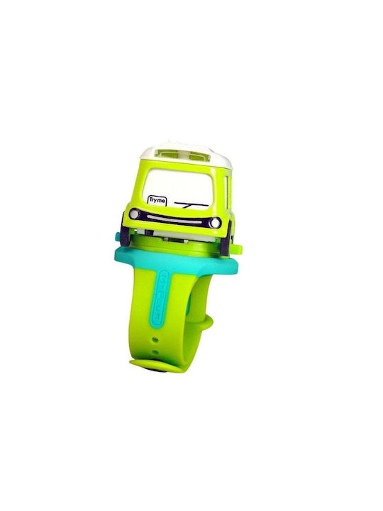 Kids Digital Watch with Rubber/Plastic Strap Green