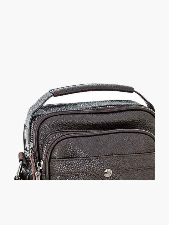 Leather Men's Bag Messenger Brown