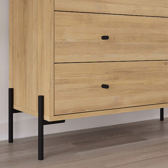 Συρταριέρα Κρεβατοκάμαρας Ξύλινη Malta Sapphire Oak 94x40x80.1εκ.
