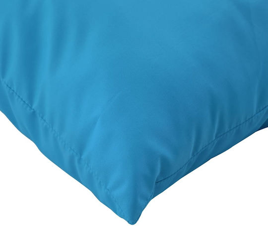 vidaXL Pernă Waterproof Pentru Bancă De Perne Pentru Scaune De Grădină Cu Spătar Albastru Deschis 2 Buc 60x60 Cm