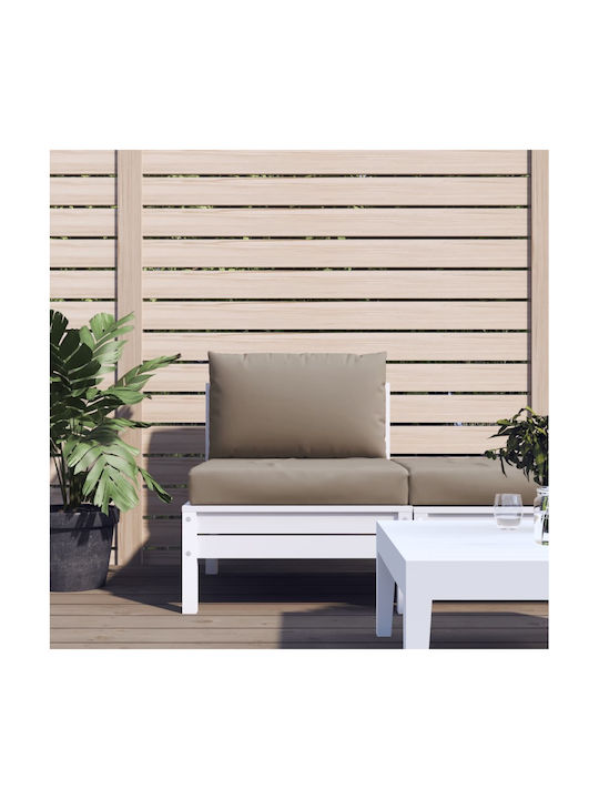 vidaXL Wasserdichtes Sitzbank-Kissen mit Rückenlehne Taupe 2Stück 60x60cm