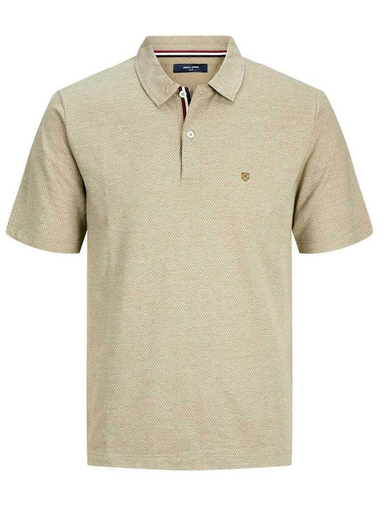 Jack & Jones Ανδρική Μπλούζα Polo Εκρού