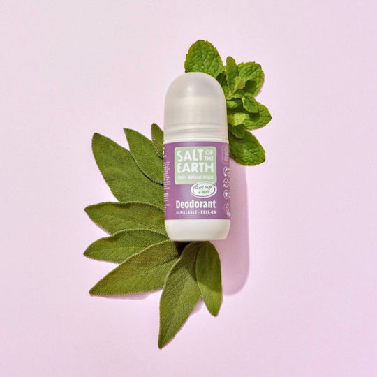 Salt of the Earth Clary Sage & Mint Φυσικό Αποσμητικό σε Roll-On 75ml