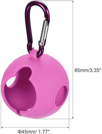 Red-pink Silicone Golf Ball Grabber Carabiner
