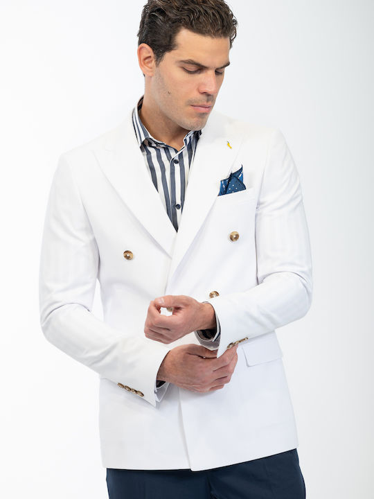 Men's Suit Jacket Slim Fit White