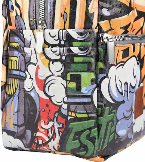 Estia Insulated Bag Handbag Save the Aegean 7 liters Graffiti Rhythm Multicolour L20 x W27 x H27cm
