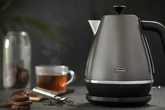 De'Longhi Distinta Titanium Βραστήρας 1.7lt 2000W Γκρι