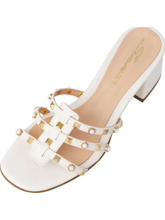 Leder Sandalen Weiß