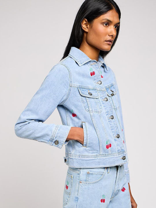Rider Scurtă Jachetă de femei din denim Albastru