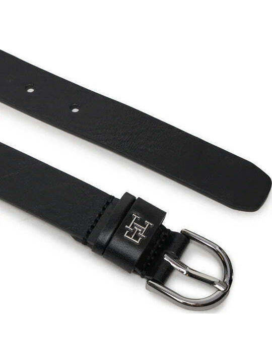 Wide Leather Women's Belt Black