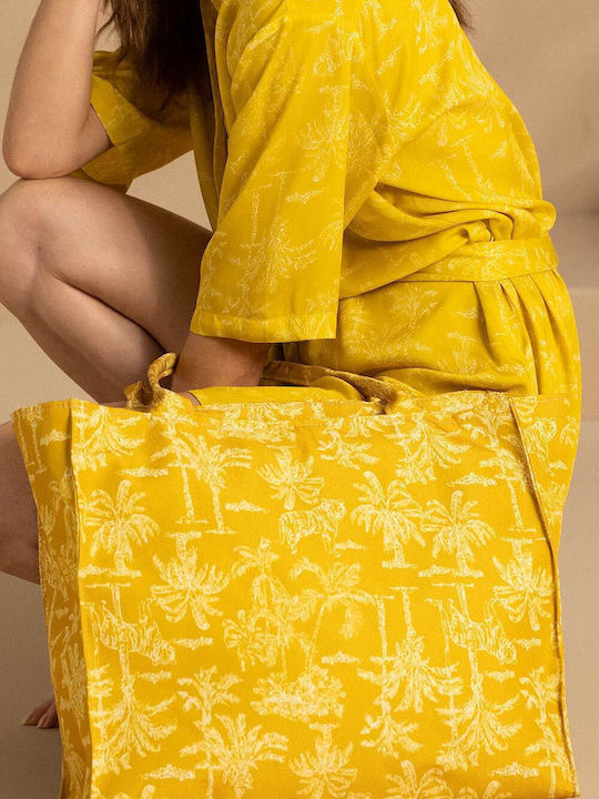 Noidinotte Fabric Beach Bag Yellow