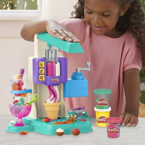 Hasbro Play-Doh Plasticine - Rainbow Swirl Ice Cream Game for Ages 3+, 5 Pieces