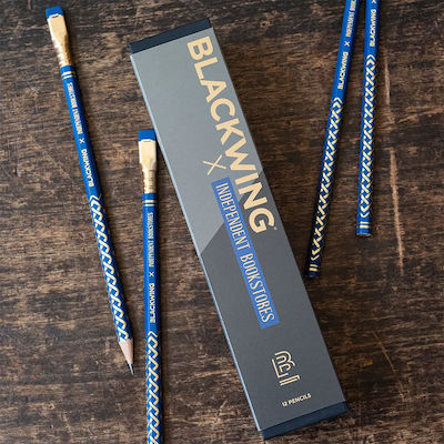 Blackwing Pencil Set with Eraser Blue 12pcs