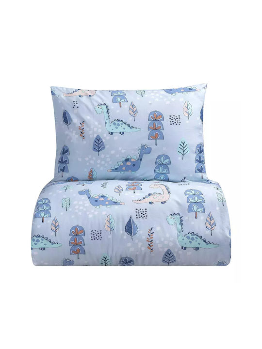 Lino Home Sheet Set Single Cotton Didi Lblue 170x260cm 3pcs