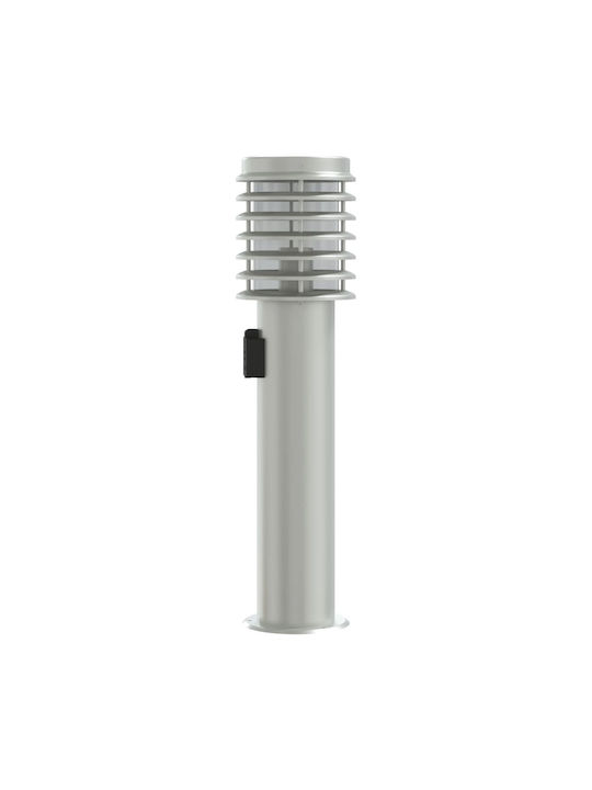 vidaXL Outdoor Floor Lamp Small Post 40W IP44 for E27 Socket Silver